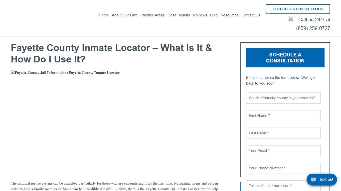 Fayette County Inmate Locator - What Is It & How Do I Use It? - Baldani Law Group